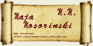 Maja Mošorinski vizit kartica